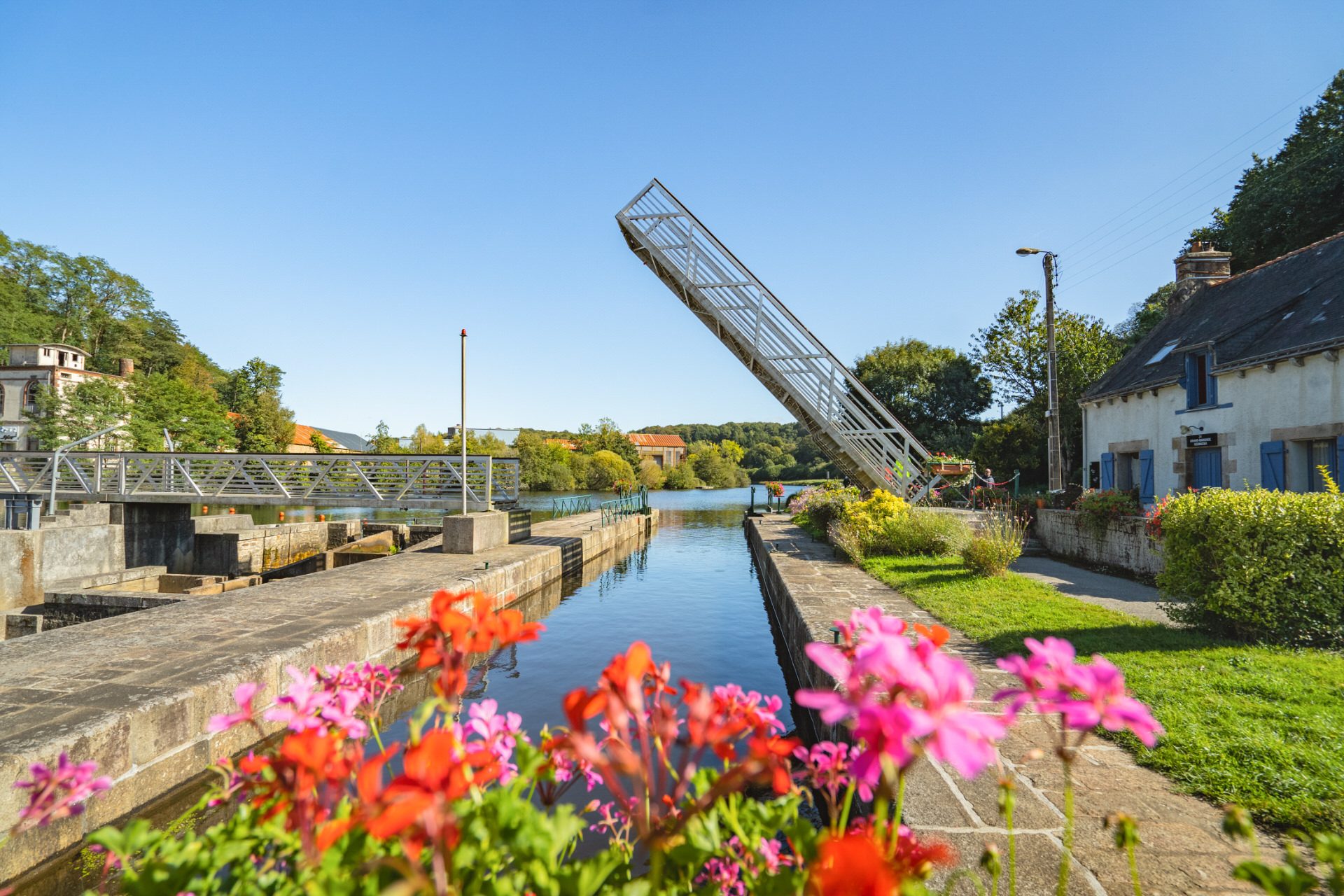 Ecluse sur le Chemin de Halage à Hennebont (Morbihan) - ©Thibault Poriel - LBST